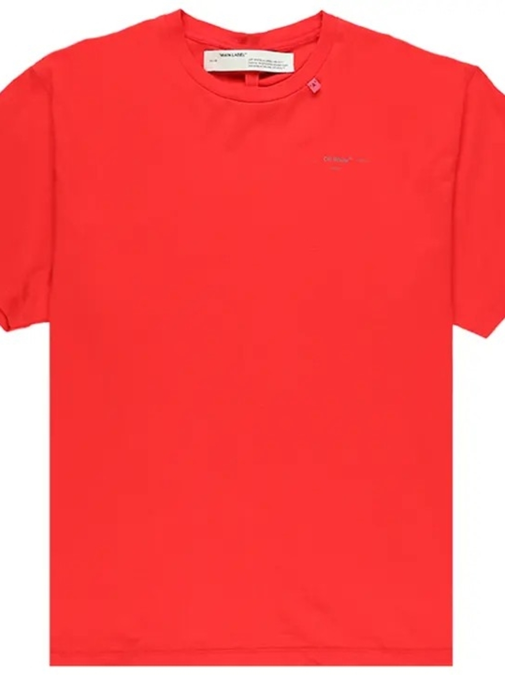 Off-White Red Short Sleeve Crewneck Tee